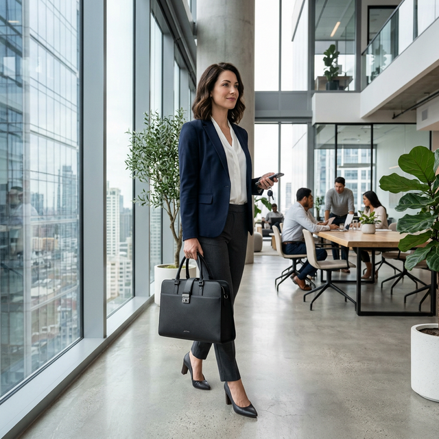 Profesional usando bolso La Luz