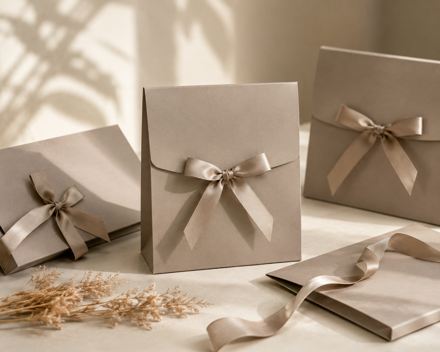 Ribbon closure packaging