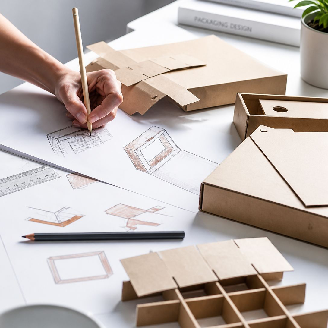 Design sketches and product samples