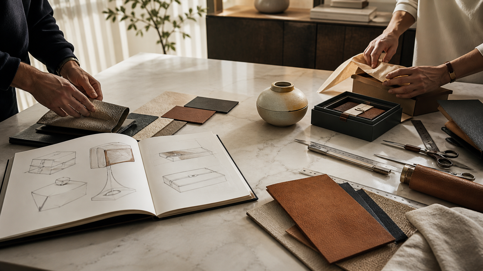 LaLuz team developing a bespoke corporate gifting concept